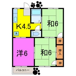 コーポ金子A棟（鴻巣市新宿）の物件間取画像